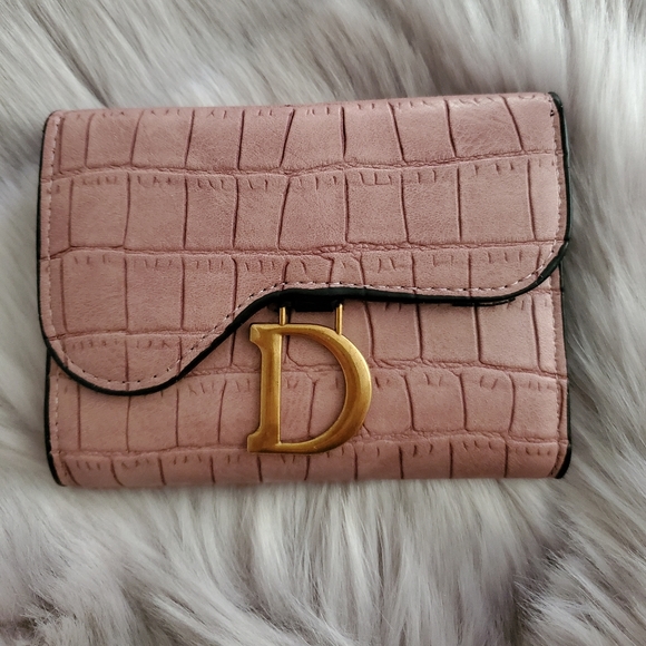 Handbags - Letter charm vegan leather wallet